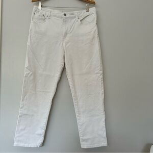 Ella Moss high rise straight leg jeans 12 white
